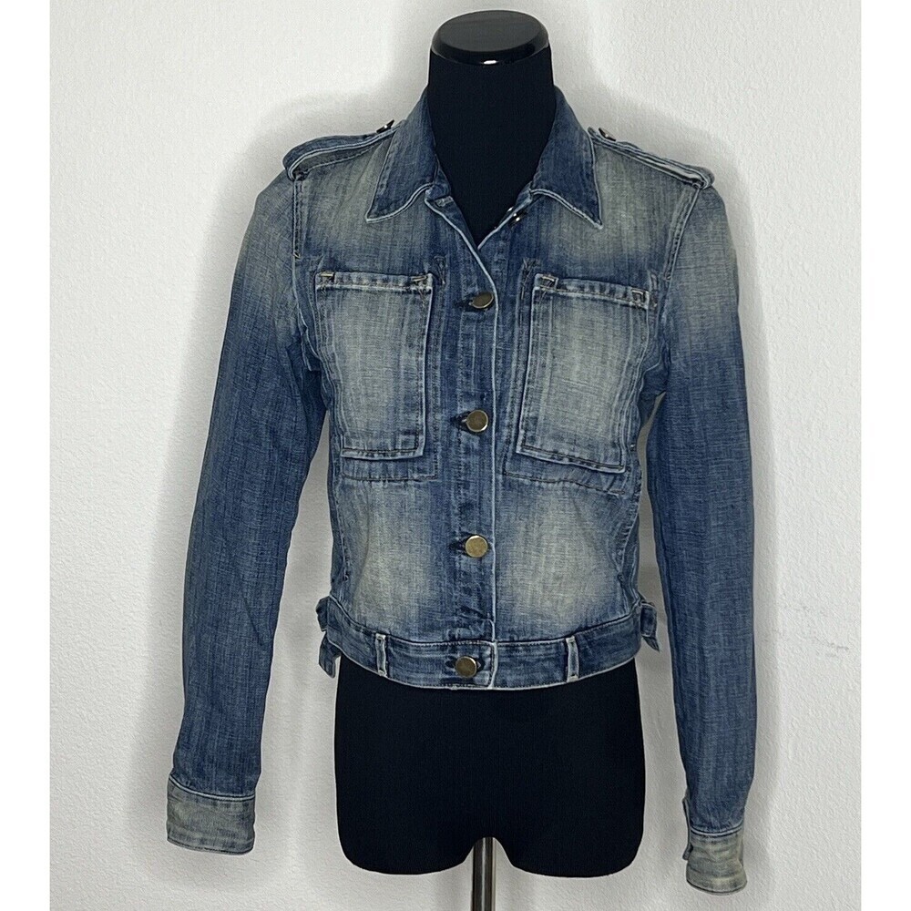 Kenneth Cole Women’s Juniors Denim Jacket Medium Wash XS